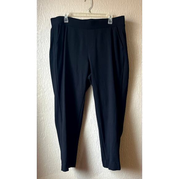 Torrid Women's Pull On Relaxed High Rise Black Pants Size 2 Tall Short  /18-20 - Picture 1 of 11